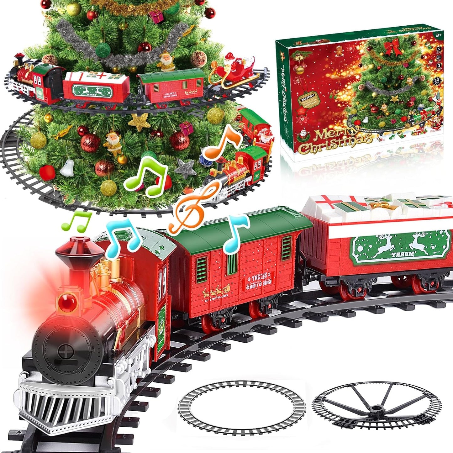Herenear Trenino Natalizio Elettrico per Bambini